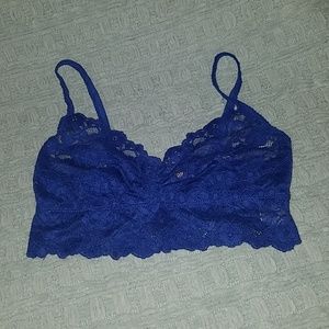 Blue lace bralette